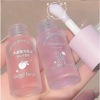 Gege Bear Jelly Lip Oil Trong suốt Son dưỡng môi dưỡng ẩm Bề mặt gương dưỡng ẩm Sử dụng hàng ngày Son bóng hoàn hảo