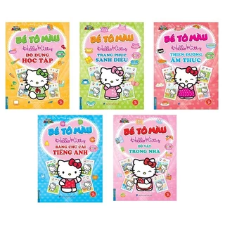 Sách Tô Màu & Dán Hình Sticker Hello Kitty Dành Cho Bé Gái  - Minh Thắng