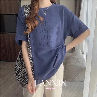 HANXIN áo phông áo thun nữ croptop baby tee Fashion Comfortable Cổ điển Casual WTX2440BI3 19Z240507