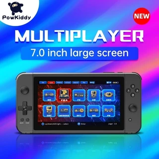 2023 Mới POWKIDDY X70 Chính Hãng 7 Inch HD Cầm Tay Di Động Mô Phỏng Tích Hợp 3500 Trò Chơi Bảng Điều Khiển 3D Rocker Retro Trò Chơi