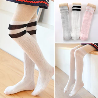 Quần Legging Trẻ Em Mùa Hè Siêu Mỏng Lưới Thoáng Khí Mặc Ngoài Vớ Bé Gái Quần Cho Bé Over-the-Knee Stocking