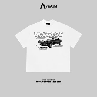 T-Shirt Áo Thun 280GSM Big Old Car  Allianz.21 Form Boxy Chất liệu Cotton 100%