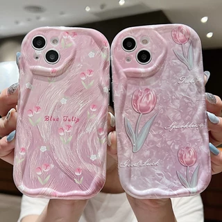 Ốp lưng Redmi 13 13c 12c 12 10 8 10c 10a 9c 9a 9t Note 13 Pro Note 12 Pro Note 11 Pro Note 10 Pro Note 10s Note 9 Pro Note 8 Pro Note 11s Note 9s Note 7 Pro Marbling tulip flower shockproof soft phone case