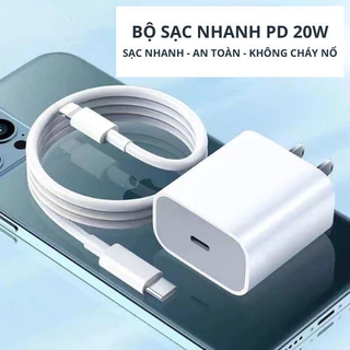 Bộ sạc nhanh PD20W cao cấp gồm củ và dây cáp Type C PD cho X Xs 11 12 13 14 JUYUPU