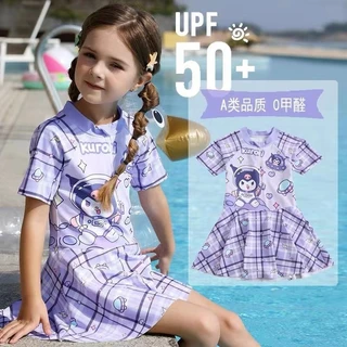 Trẻ Em Trẻ Em Đồ Bơi Kuromi Girl 2024 Mới Dễ Thương Một Mảnh Đồ Bơi Bé Gái Trẻ Em Chống Nắng Nóng Mùa Xuân Đồ Bơi