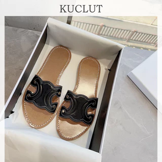 KUCLUT  dép sandal nữ dép đế cao đi biển Thoải Mái Xinh Xắn Đa dạng Đường may tỉ mỉ Tiện dụng Thoáng khí FDL245048W 19Z240507