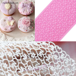 # Mới # Khuôn Silicon Ren Đường Thủ Công Fondant Thảm Trang Trí Bánh Dụng Cụ Nướng Bánh.