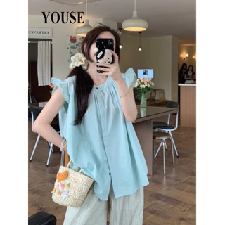 YOUSE áo sơ mi nữ áo kiểu hàn quốc Fashion chic rực rỡ Tinh tế WCS24601TO 23Z240608