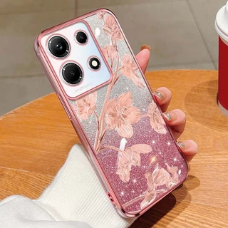 Ốp lưng cho Xiaomi Redmi Note 13 Pro 4G 5G Note 13R 13 Pro Plus Note 13 Pro + Poco M6 Pro 4G Poco X6 5G X6 Neo Bauhinia Glitter Powder Vỏ bảo vệ điện thoại chống sốc