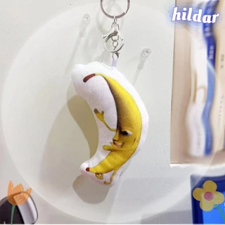 Hildar Big Banana Voice Móc Khóa, Búp Bê Chuối Ngộ nghĩnh Silly Big Banana Bag Mặt Dây Chuyền, Với Nhạc Chuối Móc Chìa Khóa