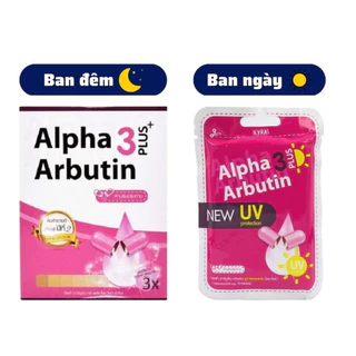 Viên Bột Kích Trắng Kyra Alpha Arbutin 3 Plus Đêm, Ngày UV Giúp Da Trắng Mịn Màng, Trắng Da, Sáng Da