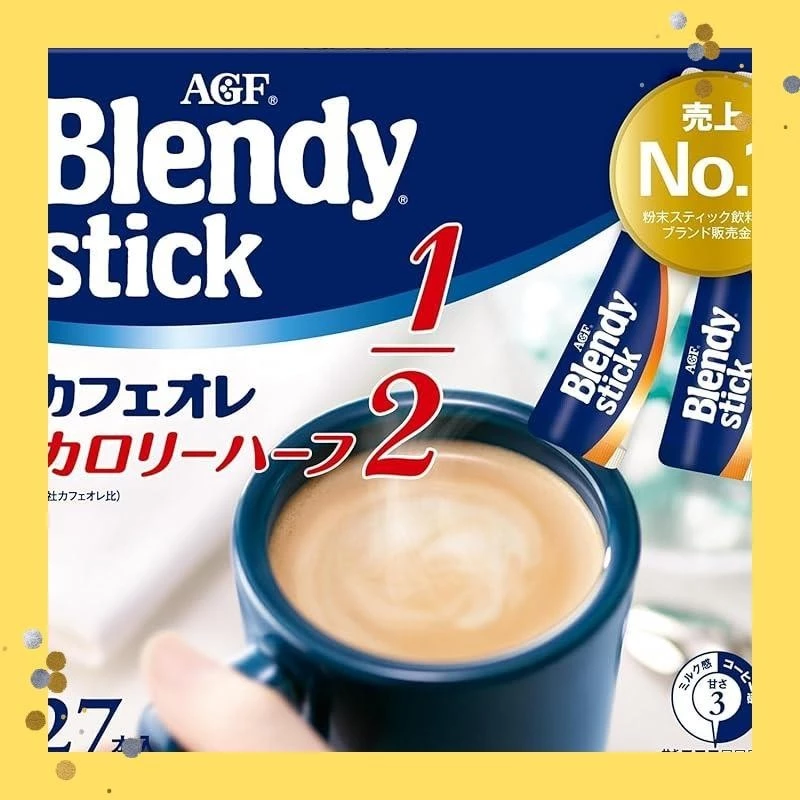 AGF Blendy Stick Cafe au Lait Calorie Half 27pcs [Coffee Stick] [Sugar Free