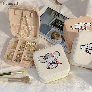 [Tutuout] 1 Hộp đựng trang sức nhẫn dễ thương ngọt ngào Anime Girl Gift Sanrio Cinnamoroll Leather Jewel Case Phim hoạt hình Hộp lưu trữ di động VN