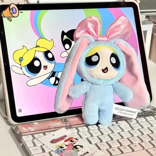 12cm Thú Nhồi Bông Powerpuff Bé Gái Hoạt Hình Dễ Thương Ăn Mặc Thỏ Thỏ Sang Trọng Đồ Chơi Mặt Dây Chuyền Nơ Búp Bê Quà Tặng Búp Bê Cho Bé Gái YD