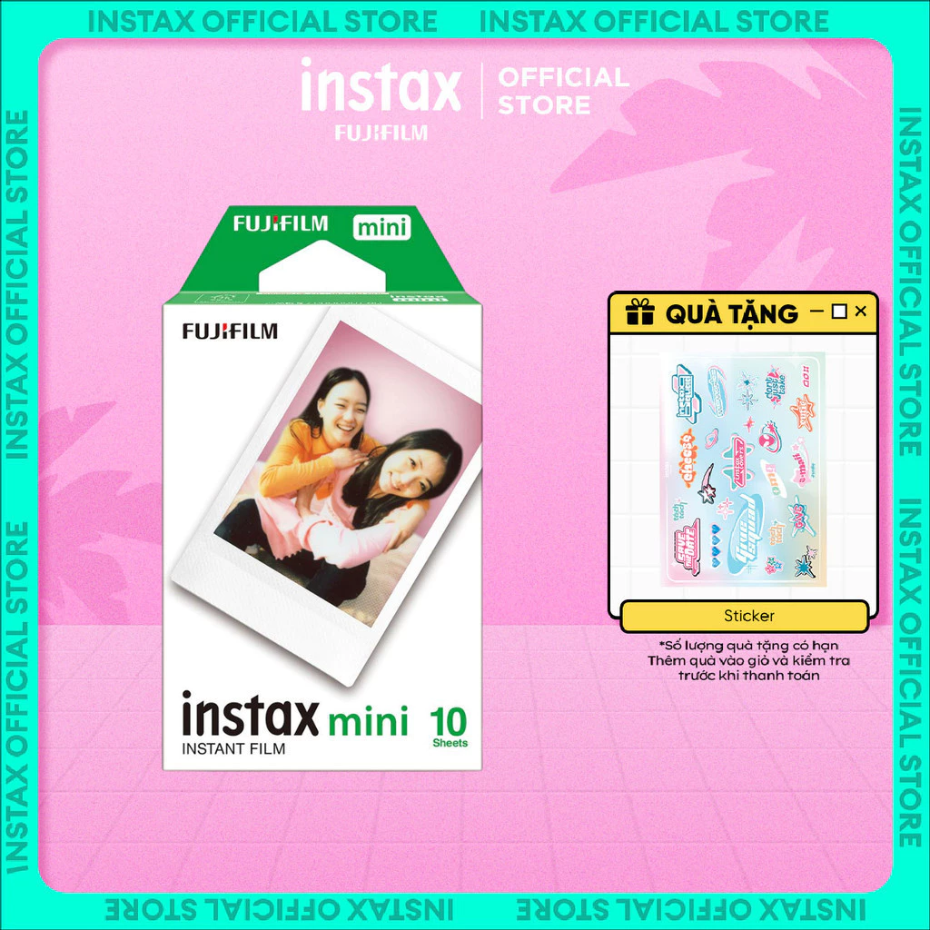 Phim Chụp Ảnh Lấy Liền Fujifilm Instax Film Mini Viền Trắng - Dùng Cho Máy Ảnh Instax Mini Evo, Mini 12