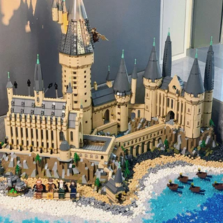 Hogwarts Trường Phép Thuật Khổng Lồ Khối Xây Dựng Lắp Ráp Lâu Đài Cao Harry Potter Đồ Chơi Tương Thích Lego JNVJ