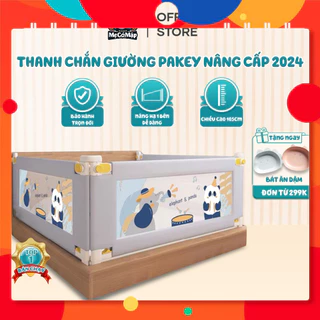 Thanh Chắn Giường Khủng Long 2024 Nâng Cấp, Chắn Giường Pakey Nâng Hạ 1 Bên Cao Tối Đa 105cm