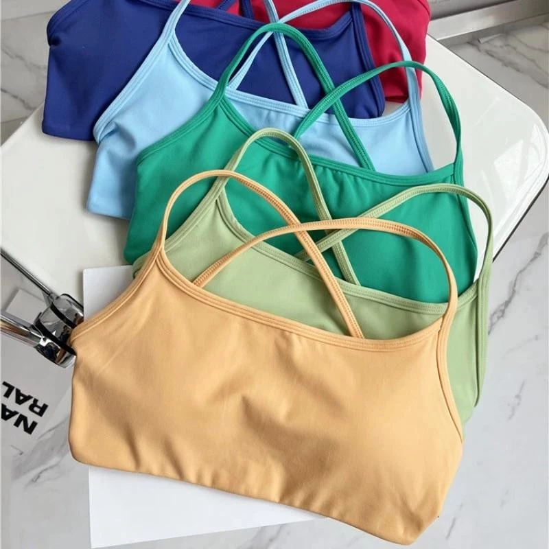 Áo Ngực Thể Thao Đan Dây Chéo Lưng Nhanh Khô Quyến Rũ Cho Nữ