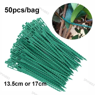 Bộ 50 Dây Buộc Cáp Sân Vườn Có Thể Tái Sử Dụng Hỗ Trợ Cây Bụi Dây Khóa Cây Nylon Có Thể Điều Chỉnh Dây Cáp Nhựa Dụng Cụ VN8B3