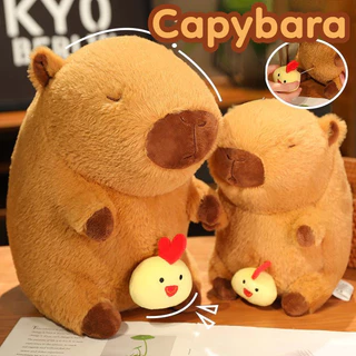 Gấu bông dễ thương Chick Capybara Đồ chơi nhồi bông sang trọng Gối ngủ dễ thương Quà tặng cho bé gái