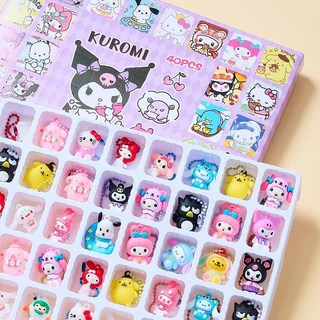 Mới Sanrio 40 Lỗ Pha Lê Mặt Dây Chuyền Mù Hộp Trang Trí Phòng Trẻ Em Hoạt Hình Quà Tặng Sinh Nhật Đồ Chơi Cha Mẹ Con Tương Tác