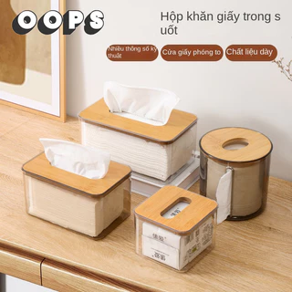 Hộp đựng khăn giấy nhựa tổng hợp trong suốt thiết kế đơn giản và sáng tạo