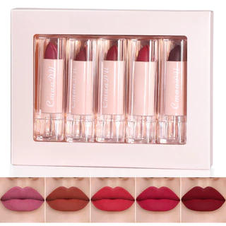 Spot Goods#Pay Attention to View!Link Disclaimer-Foreign Trade Exclusive Supply:CmaaDu Lipstick Kit Lip Gloss Matte Moisturizing5vv