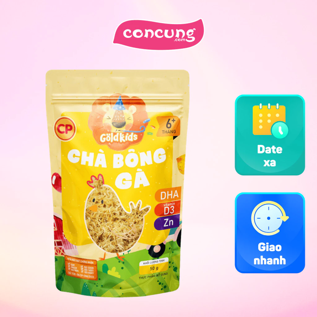 Chà bông gà Goldkids 50gr