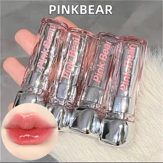 PINK BEAR Son môi bóng gương chống dính cốc