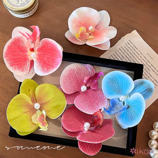 Kẹp Tóc Nữ Phalaenopsis Hoa Hào Quang Nhuộm Kẹp Tóc Kẹp Bên Khí Quyển Cao Cấp Mũ Tóc Chân