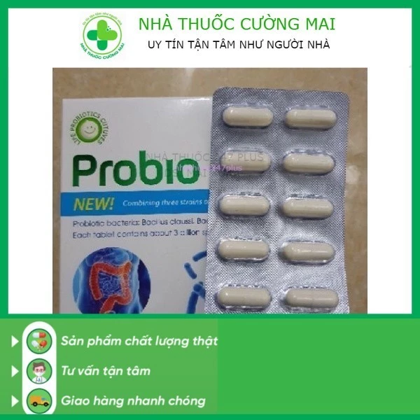 Men tiêu hoá Probio Table hiệu quả tiêu chảy táo bón người trưởng thành 1 vỉ