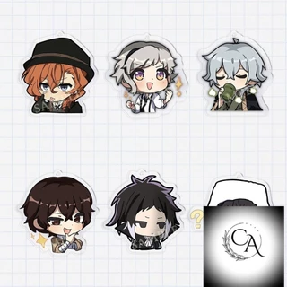 ( BIỂU CẢM) Móc dây treo điện thoại BUNGOU STRAY DOGS Văn hào lưu lạc mica trong acrylic in hình anime chibi xinh xắn