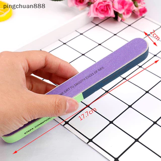 Pingchuan888 1 Cái sáng tạo pring móng tay tập tin chà nhám cát sáu mặt đánh bóng tập tin dụng cụ làm móng Đẹp