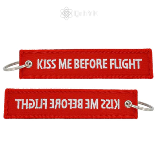 Qrhyk Kiss Me Before Flight Kiss Me After Flight Thêu Móc Khóa Hàng Không Mới