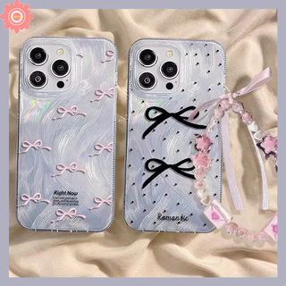 Dành Cho Redmi 13C 12C 10 A1 12 10C 9 9C 9T A2 9A 10A Note 13 9 12 10s 10 11 8 11s Pro Max Mi 12 11 Lite Poco X6 X5 M3 Thời Trang Graffiti Đáng Yêu Nơ Thẻ Laser Vòng Tay Ốp Lưng Mềm