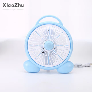 xiaozhubangchu Quạt điện Mini văn phòng tại nhà sinh viên ký túc xá giường im lặng nhỏ để bàn xoay quạt hoạt hình quạt nhỏ