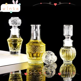 Wote 1 Cái Bình Whisky, Rượu Cồn Có Nắp Vít Chai Rượu, Chai Thủy Tinh Mini Nhỏ Trong Suốt 50ml