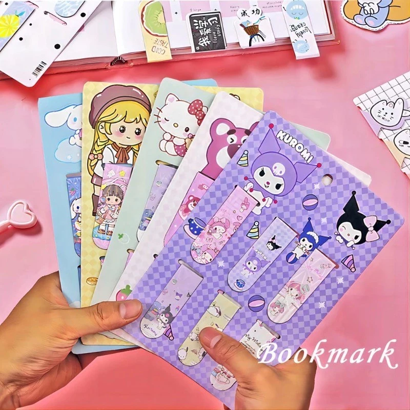 Kawaii Sanrio Từ Đánh Dấu Trang Dễ Thương Cinnamoroll Kuromi My Melody Bookmark Văn Phòng Phẩm Sinh Viên Văn Phòng Quà Tặng Lưu Niệm Kẹp Sách