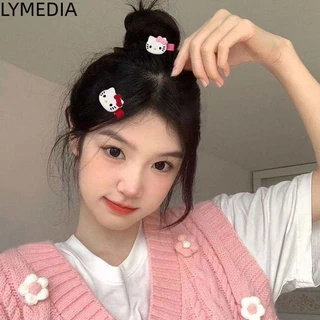 Kẹp Tóc, Kẹp Mỏ Vịt Hoạt Hình Hello Kitty, Mũ Đội Đầu Thông Thường Phụ Kiện Tóc Phong Cách Hàn Quốc Kẹp Bên Bện Tóc