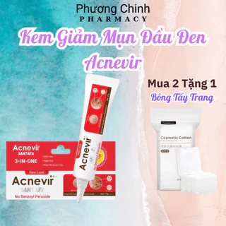 Kem Giảm Mụn Đầu Đen, Mụn Đầu Trắng, Mụn Cám, Mụn Ẩn Acnevir Santafa thu nhỏ lỗ chân lông, mờ thâm sẹo  - Tuýp 15gr