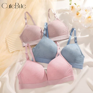 Cutebyte Push Up Bra Cho Người Phụ Nữ Không Dây Đẹp Lưng Ren Mềm Áo Lót Đệm Áo Lót Không Dây Plus Kích Thước