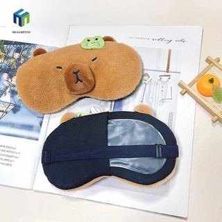 Capybara Eye Cover, Mặt nạ ngủ sang trọng chống ánh sáng, Bảo vệ mắt Thúc đẩy giấc ngủ Hỗ trợ giấc ngủ Di động dễ thương Miếng dán mắt động vật dễ thương mùa đông