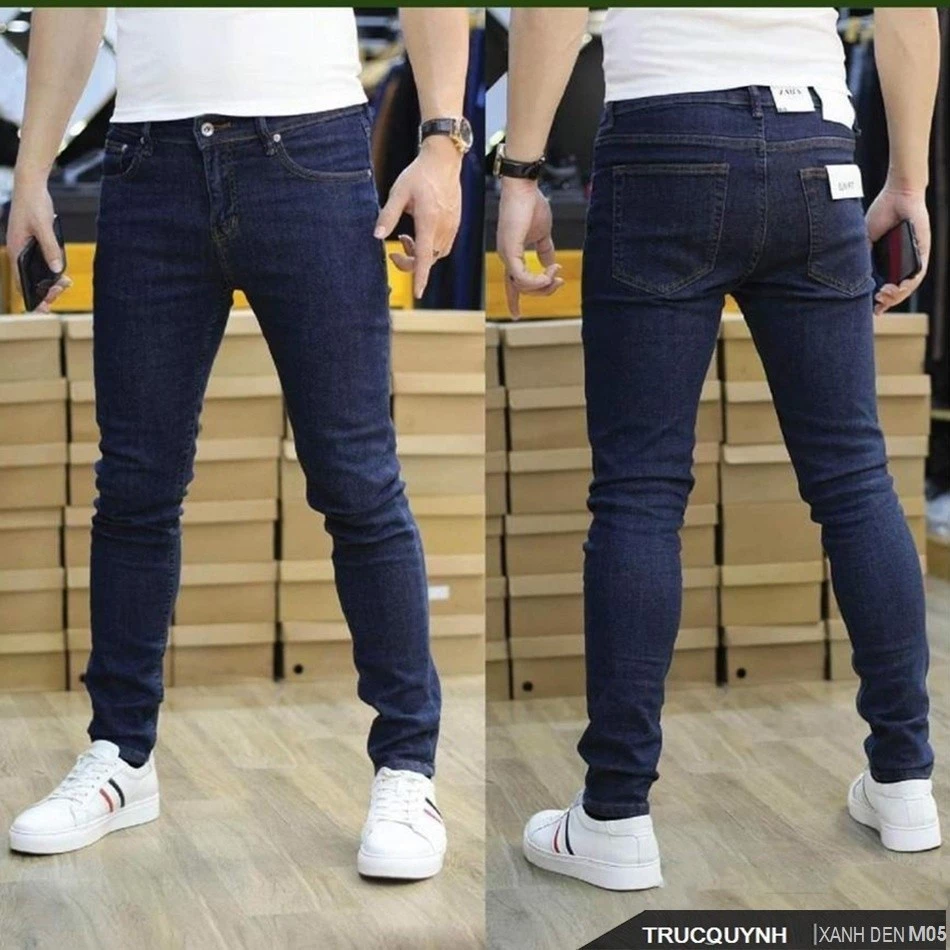 Quần jean nam cao cấp chất Jean co dãn 4 chiều vải cực đẹp form chuẩn dáng skinny chuẩn
