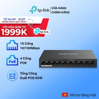 Bộ Switch Chia Mạng Mercusys MS110P 10 Cổng 10/100 Mbps với 8 Cổng PoE+