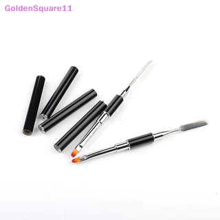 Goldens Dual Ended Nail Art Brush Acrylic UV Gel Extension Builder Flower Paing Pen Brush Remover Spatula Stick Dụng cụ làm móng tay VN