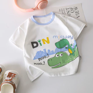 Michley Áo thun ngắn tay trẻ em cotton nguyên chất mới mùa hè quần áo trẻ em bé trai và bé gái áo cotton nguyên chất quần áo trẻ em