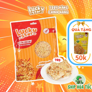 Cơm cháy chà bông vị cay Lucky Star gói 70g siêu ngon, đồ ăn vặt dinh dưỡng Việt Nam đảm bảo ATTP