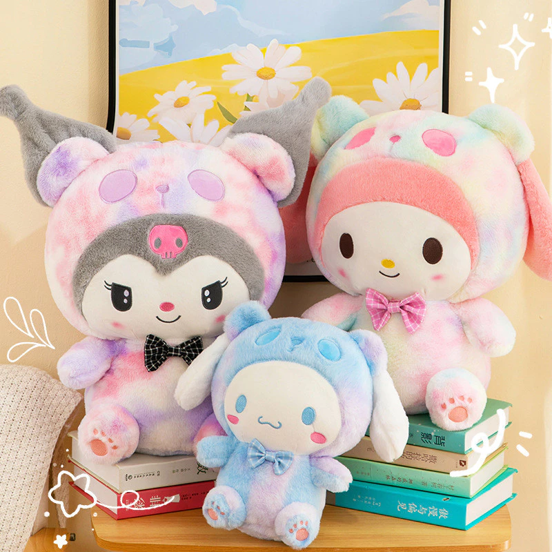 25cm Sanrio Tie Dye Sang Trọng Búp Bê Hoạt Hình Kuromi Nhồi Bông Sang Trọng Búp Bê Giai Điệu Của Tôi Sang Trọng Đồ Chơi Gối Trang Trí Phòng Trẻ Em Quà Tặng Sinh Nhật