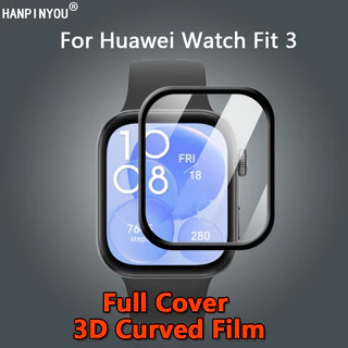 Dành Cho Huawei Watch Fit 3 Full Cover HD Mạ Trong Suốt Mềm PET PMMA Phim 3D Cong Bảo Vệ Màn Hình -Không Kính Cường Lực