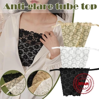 Ren Riêng Tư Áo Ngực Vô Hình Chống Nhìn Trộm Áo Ngực Vô Hình Camisole Người Phụ Nữ Chèn Ẩn Ren Mock Kẹp Trên P2Z6